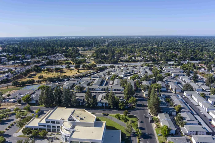 Aerial View of the Phoenix Sacramento Apartment Community in Sacramento, California