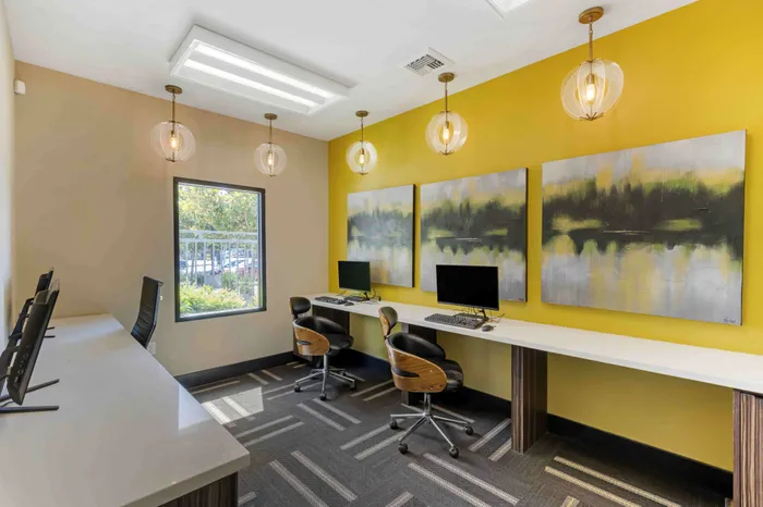 Business Center at the Phoenix Sacramento Apartment Community in Sacramento, California
