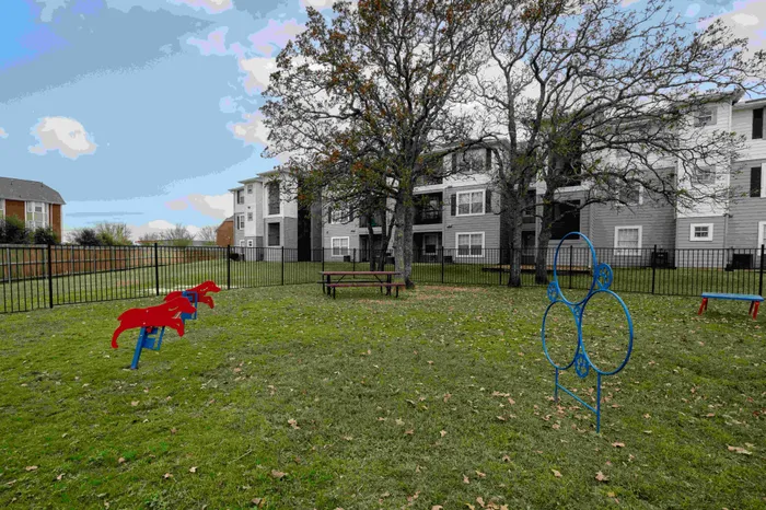 Dog park at The Zone student apartments near Texas A&M University in College Station TX