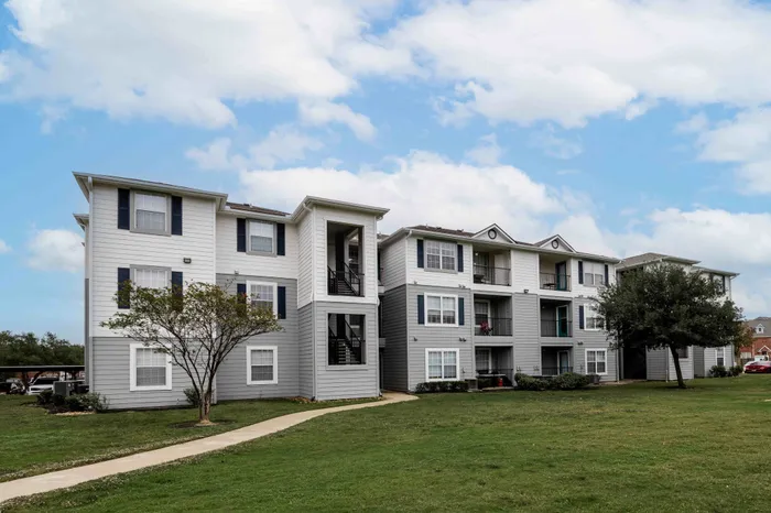 Apartment building exterior at The Zone student living near Texas A&M University in College Station TX