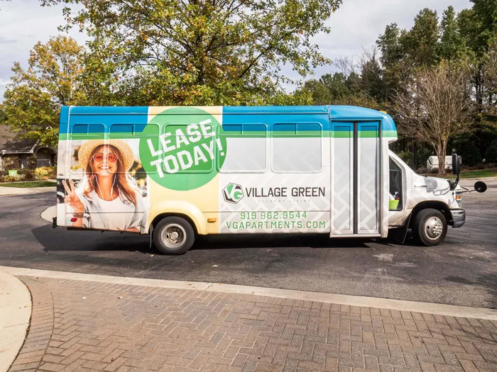 Shuttle Service at Village Green Apartment Community in Raleigh, North Carolina