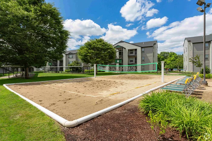 Beach Volleyball Court at Stadium Park Apartment Community in Eugene, Oregon
