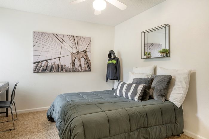 Bedroom at Stadium Park Apartment Community in Eugene, Oregon