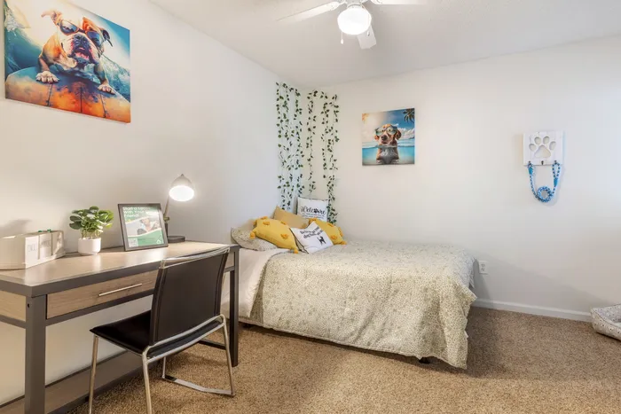 Bedroom at Stadium Park Apartment Community in Eugene, Oregon