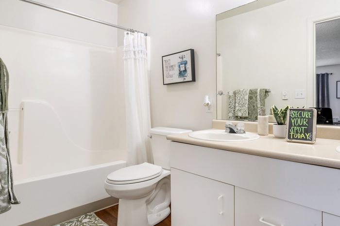 Bathroom at Stadium Park Apartment Community in Eugene, Oregon