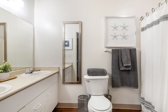 Bathroom at Stadium Park Apartment Community in Eugene, Oregon