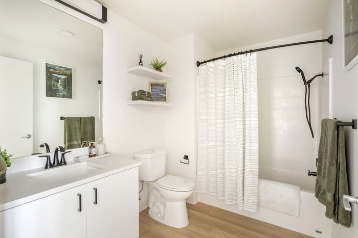 Low flow water-efficient features at The Current in Bend, Oregon