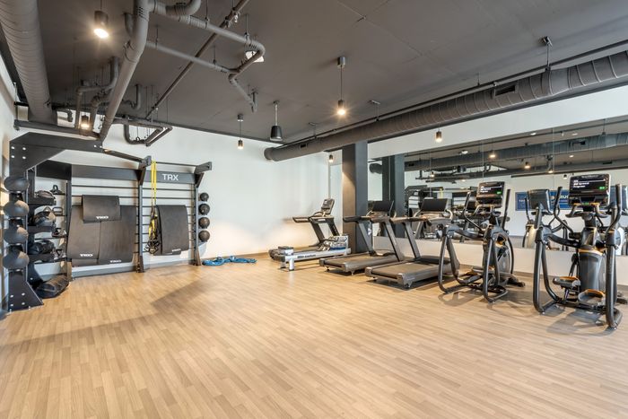 24-hour fitness center at The Current in Bend, Oregon