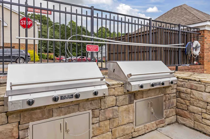 Outdoor Barbecue Grills at University Suites in Raleigh, North Carolina