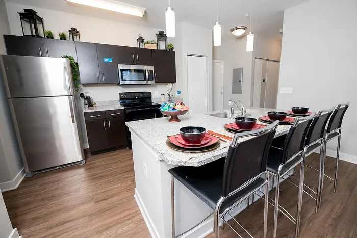 Granite countertops at Campus Circle in Urbana, Illinois