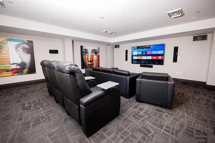 Movie Theater Room at Campus Circle in Urbana, Illinois