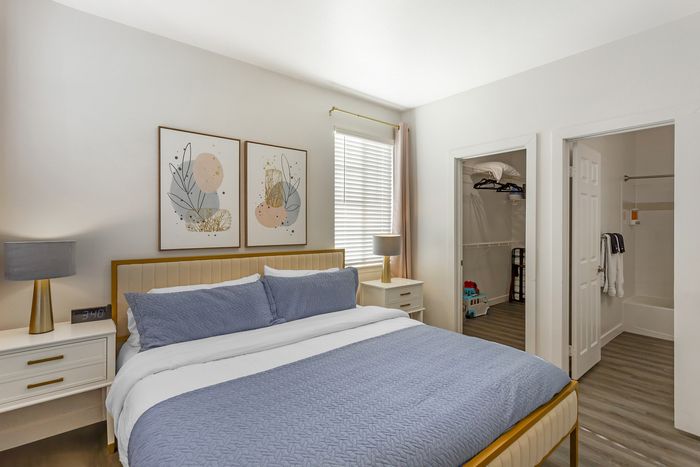 Walk-in closets at Pinnacle Mountain View apartments in Clearfield, UT