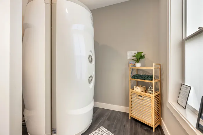 Tanning room with tanning beds available to residents at Chase Village apartments in Eugene OR