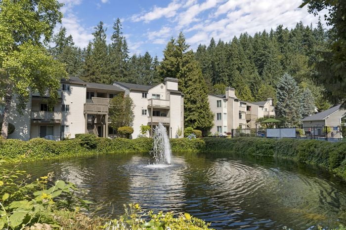 Pond at The Colony at Bear Creek Apartment Community in Redmond, Washington