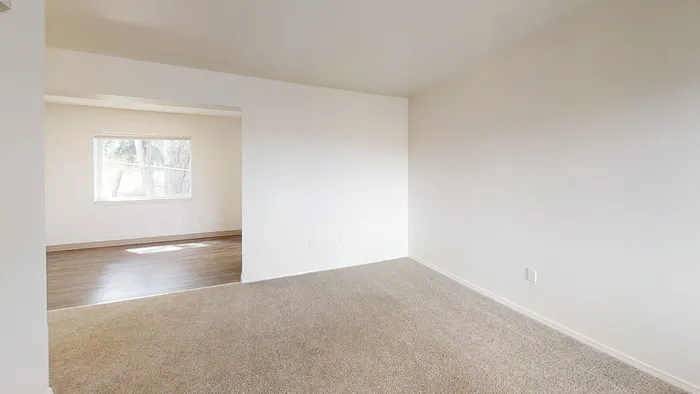 Bright unfurnished apartment with natural light and hardwood floors at Willow Place student living near WSU in Pullman Washington