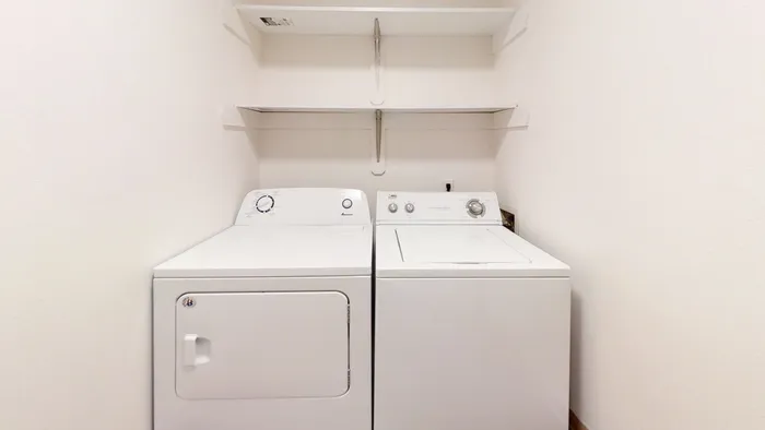 In-unit laundry with washer and dryer at Willow Place student apartments near WSU in Pullman Washington