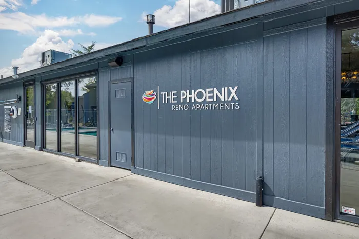 The Phoenix Reno newly remodeled clubhouse exterior with sleek design and large glass windows in Reno NV