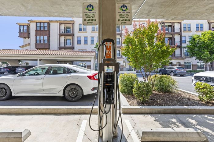 Highlander at North Campus electric vehicle EV charging stations for residents in Riverside CA