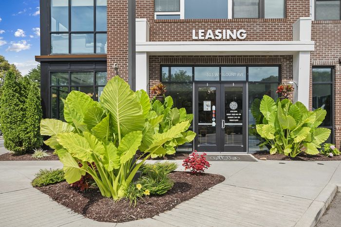 303 Flats modern leasing center interior where students can sign leases and get community information in Knoxville TN