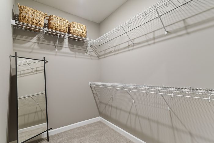 303 Flats spacious model closet with built-in shelving and storage in Knoxville Tennessee student apartment