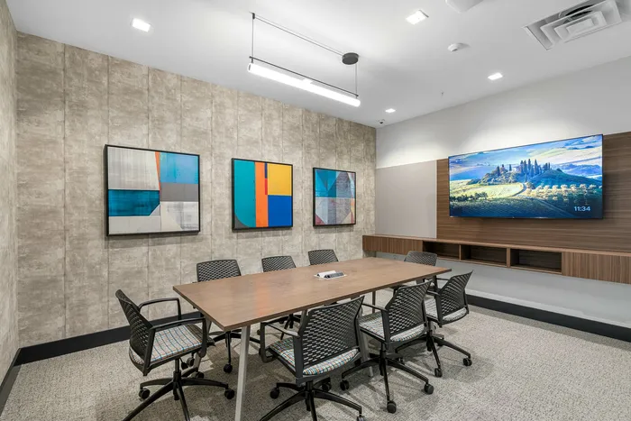 Private business center and conference room at Niche luxury apartments in Tampa, FL