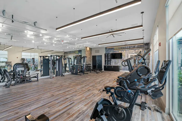 State-of-the-art fitness center with modern equipment at Niche luxury apartments in Tampa, FL
