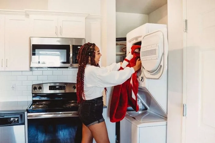Full size washer and dryer in apartments at Coug Housing in Pullman, Washington