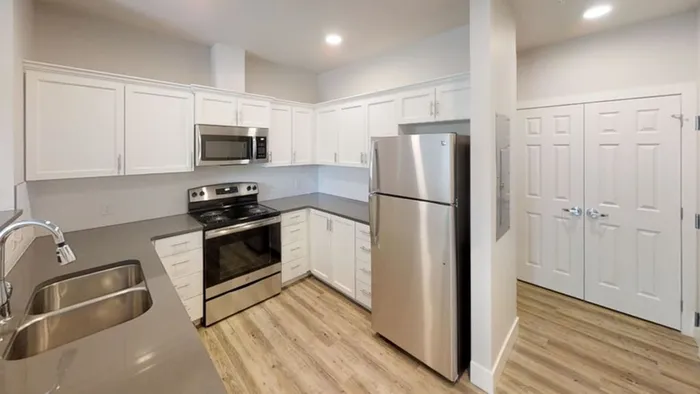 Stainless steel appliances in apartments at Coug Housing in Pullman, Washington