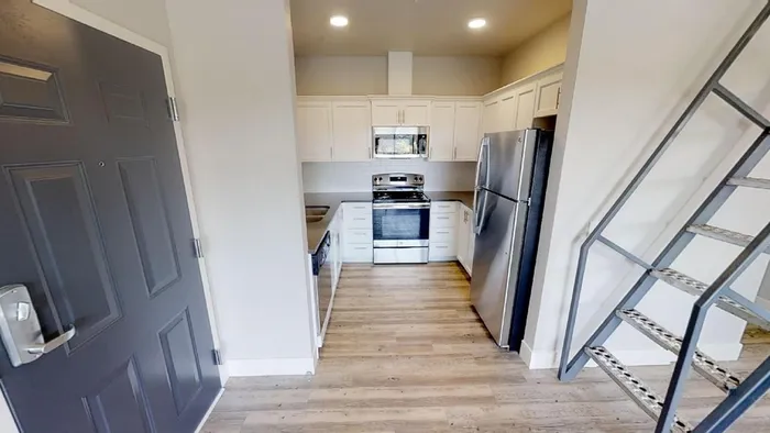 Spacious Kitchen and Living Area at Coug Housing in Pullman, Washington