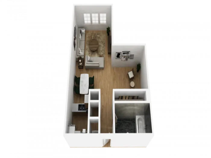 studio apartment floor plan