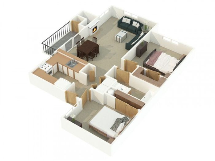 2 bedroom apartment floor plan