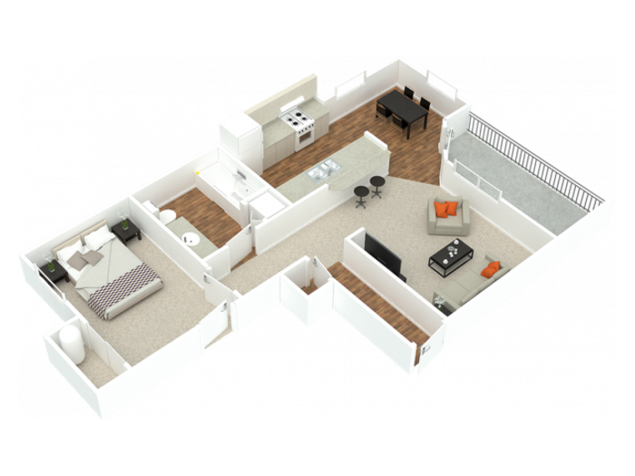 1 bedroom apartment floor plan