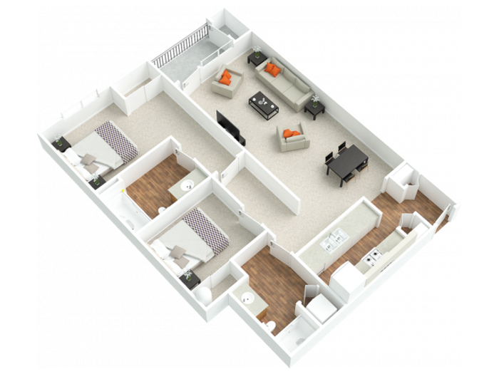 2 bedroom apartment floor plan