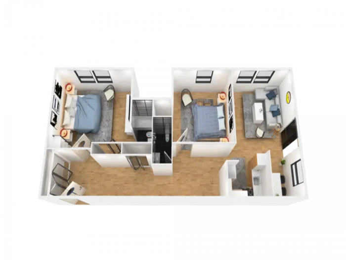 2 bedroom apartment floor plan