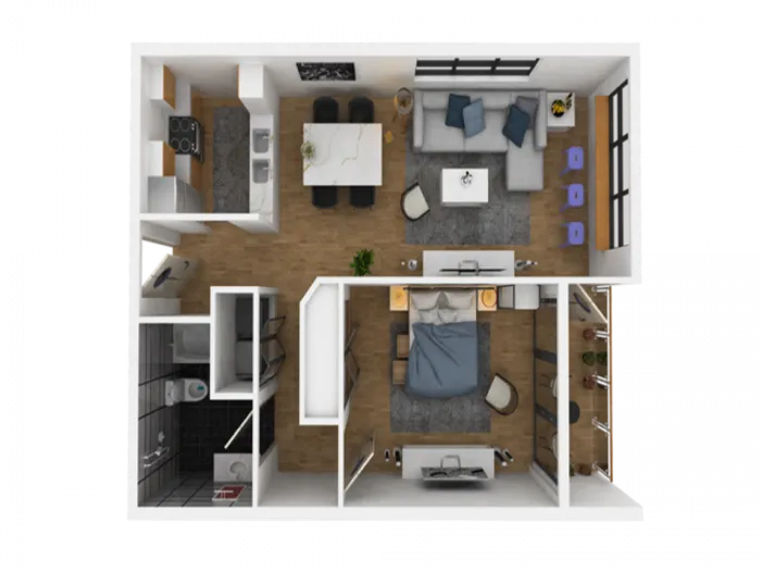 1 bedroom apartment floor plan