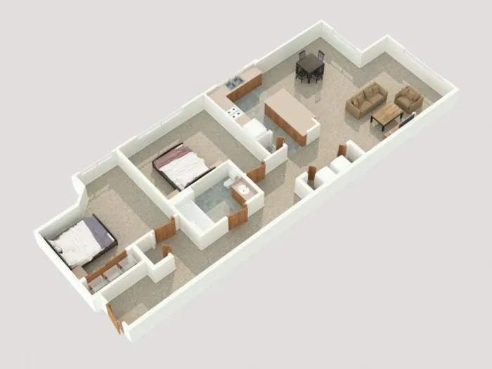 2 bedroom apartment floor plan