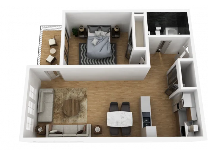 1 bedroom apartment floor plan