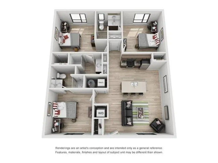 3 bedroom apartment in raleigh