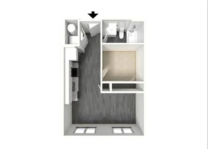 Studio apartment floor plan