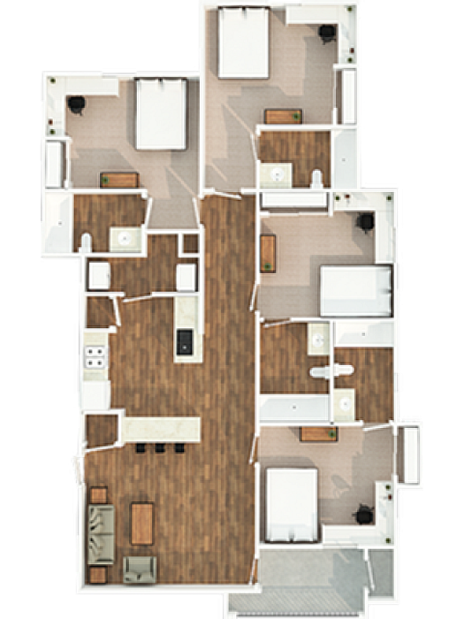 The Zone - Spacious Floorplan