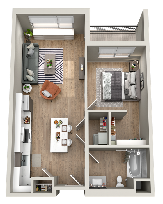 The Current 1 Bedroom Apartment