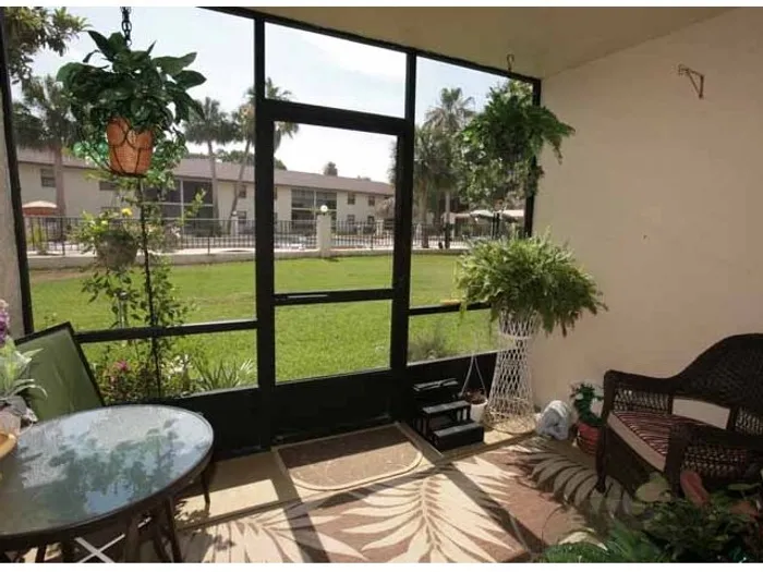 Marcell Gardens Apartments, interior, Porch to Poolside Delight