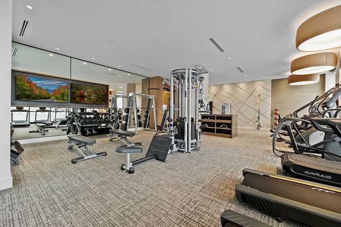 Fitness center with cardio and strength machines