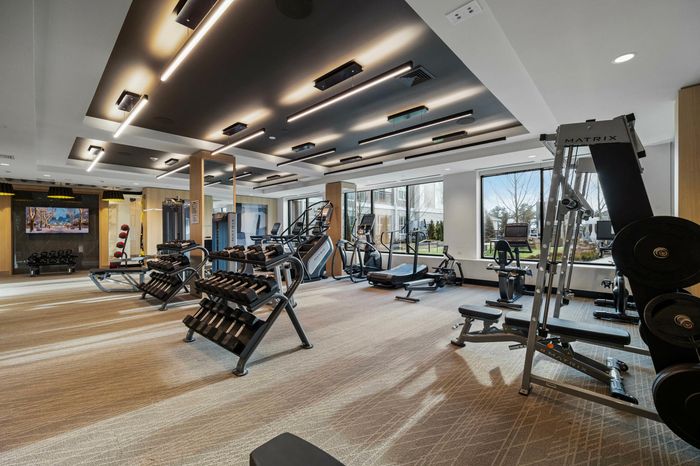 photo of fitness center with strength and cardio equipment