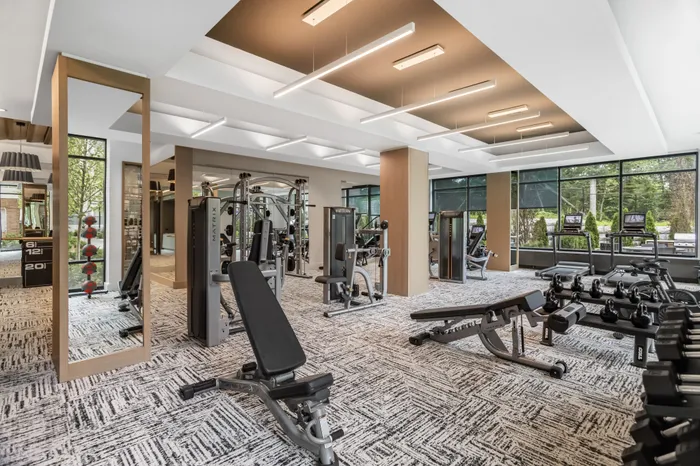 Fitness center with a variety of cardio and weight machines
