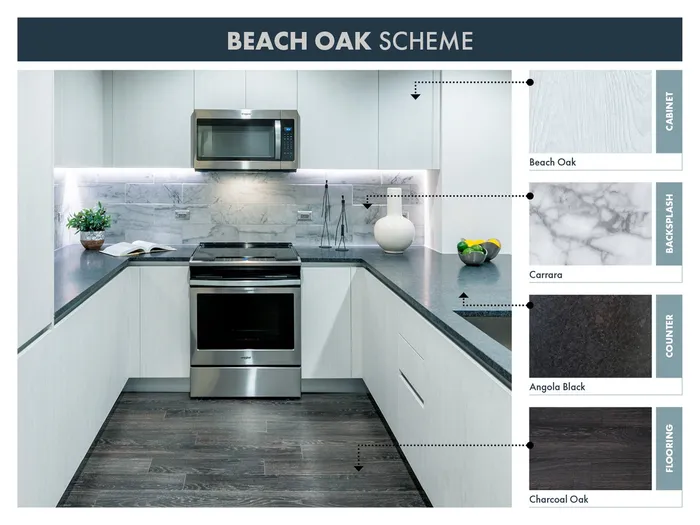 kitchen photo show casing cabinets, flooring and backsplash