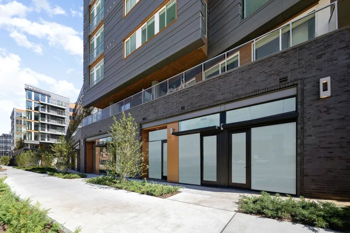 exterior of commercial office suites located on the 1st floor of apartment building