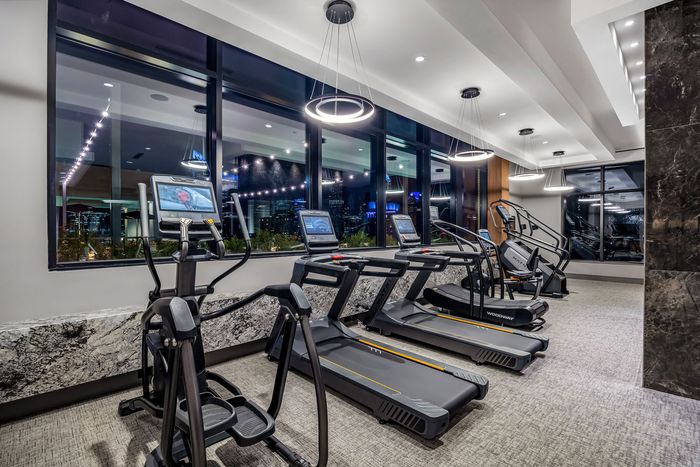 Gym with several cardio equipments