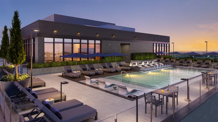 rendering of Preston Hollow pool deck
