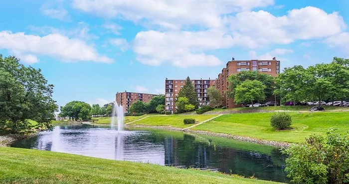 Your overlooking courtyard offers tranquil community views with beautiful landscaping and gathering spaces.  | The Views Of Naperville | The Views Of Naperville Apartments